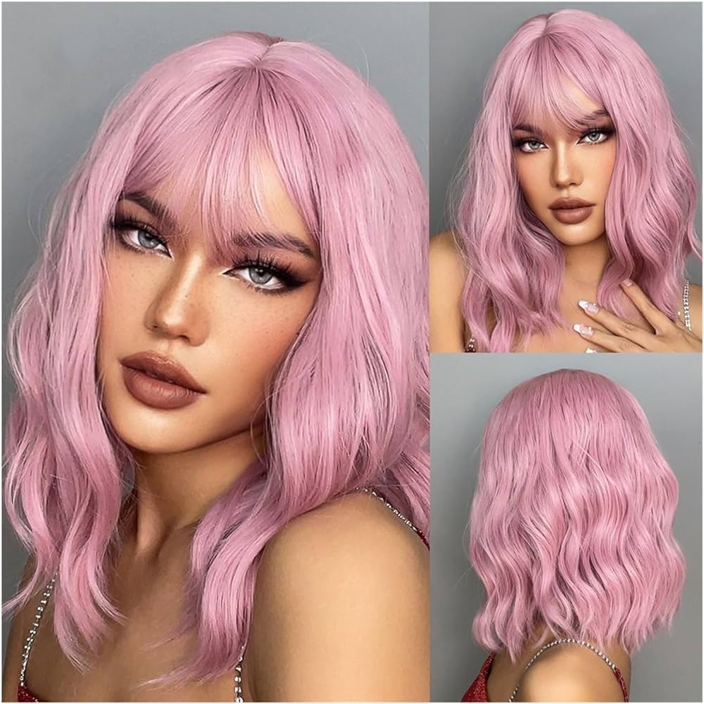 pink wig