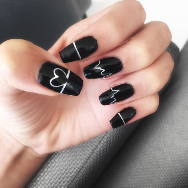 classy black nail designs